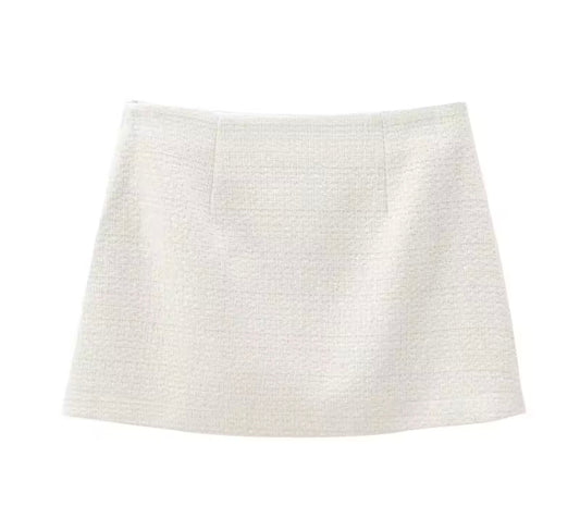 Cream Skirt Matching Set.