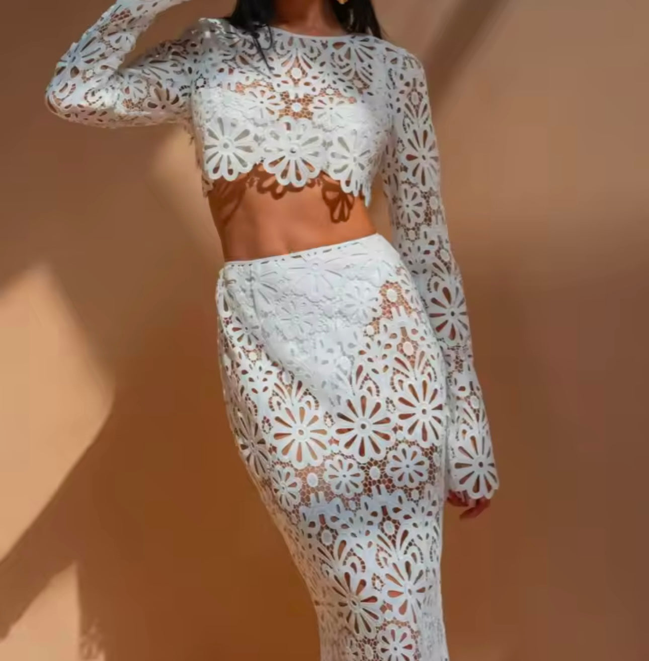 Sandra White Summer Beach Cover up Set