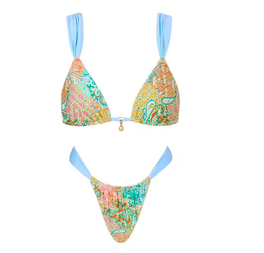 Elsa Multi Color Matching Bikini set