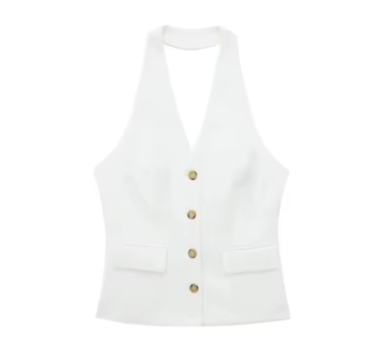 Layla White Waistcoat and Trouser Set